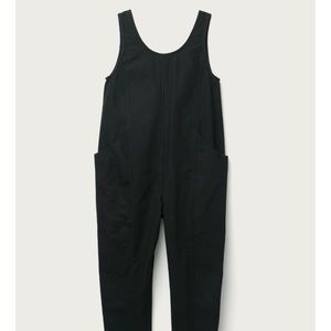Elizabeth Suzanne Clyde Jumpsuit Black Linen XS